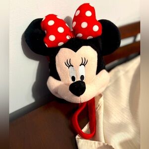 Disney Ruz Minnie Mouse Head Plush Girls Purse 3-D Shoulder Bag in GUC